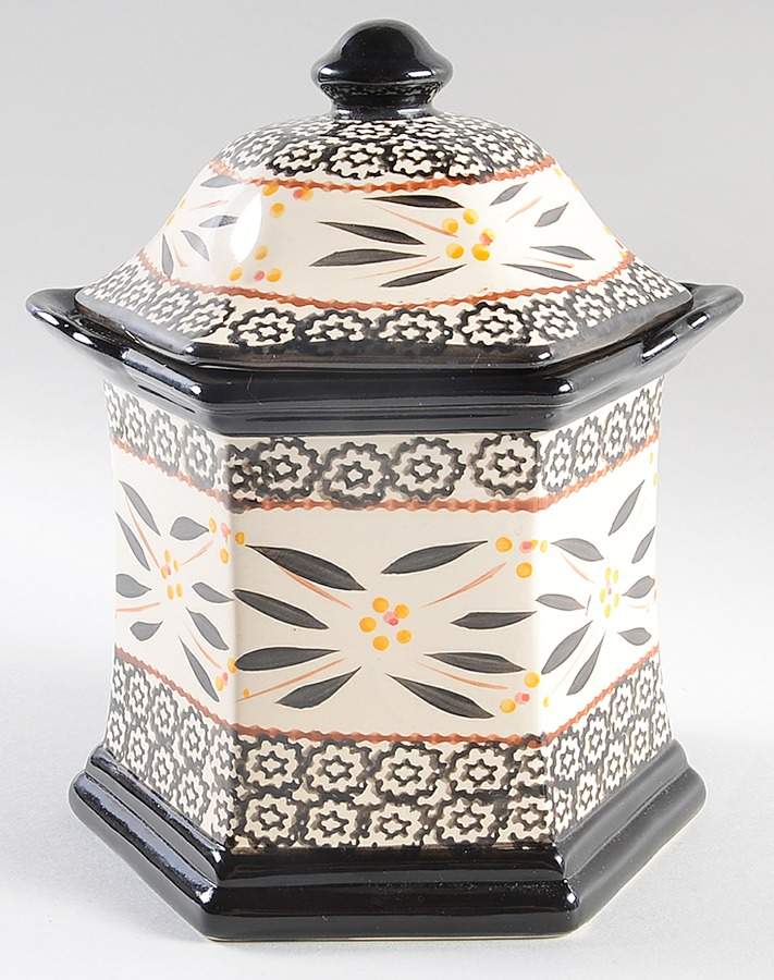 Old World Black Medium Canister & Lid by Temp-Tations-1