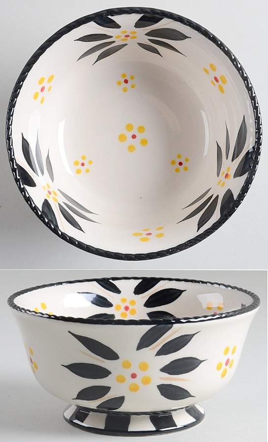 Old World Black Soup/Cereal Bowl by Temp-Tations-1