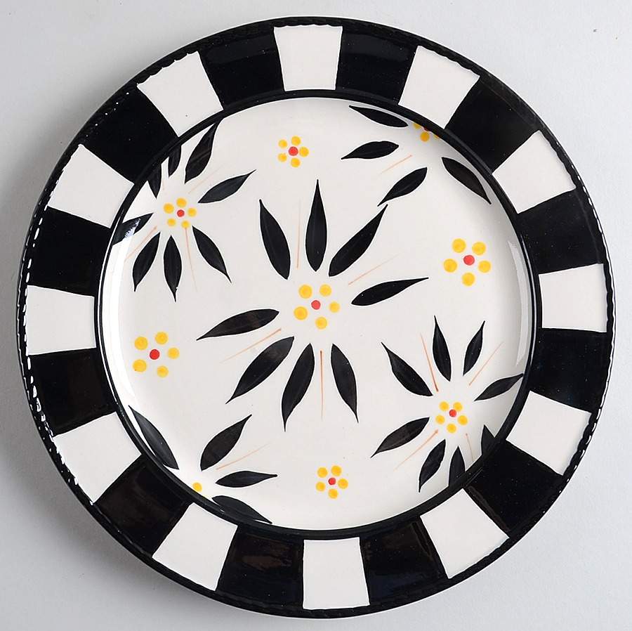 Old World Black Dinner Plate by Temp-Tations-1