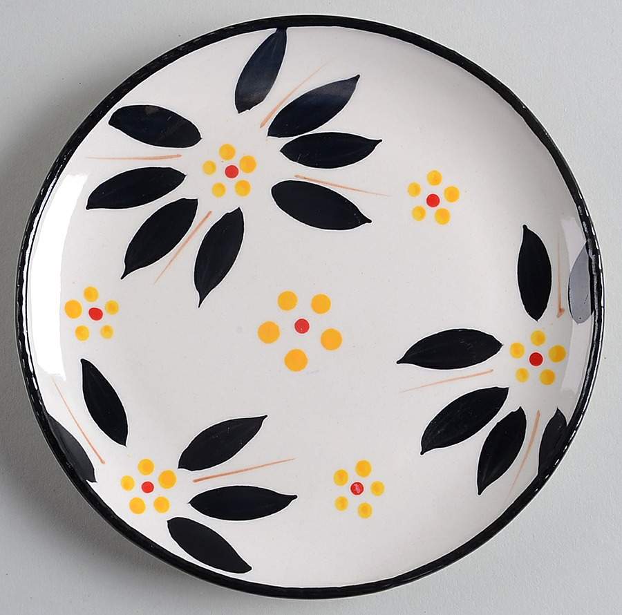 Old World Black Coupe Bread & Butter Plate by Temp-Tations-1