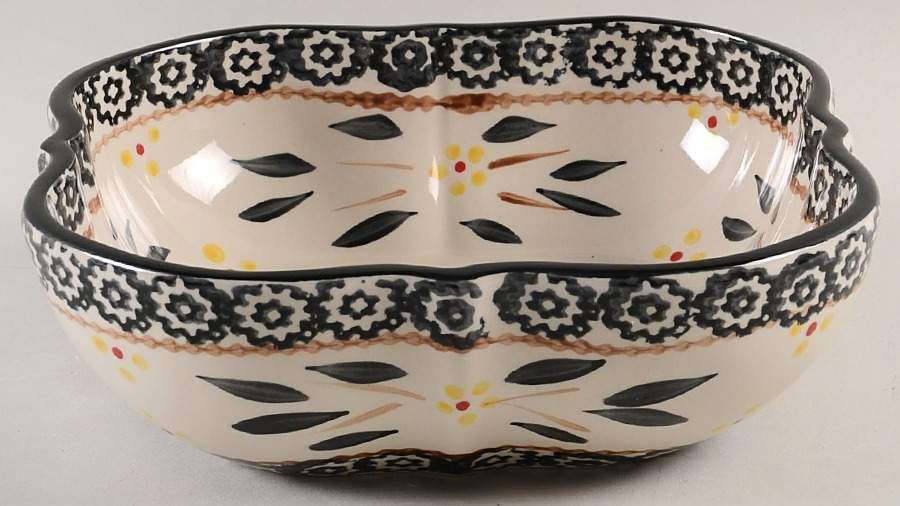 Old World Black Square Cereal Bowl by Temp-Tations-1