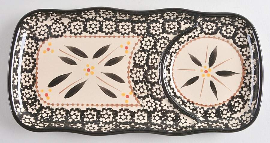 Old World Black 12" Rectangular Snack Tray by Temp-Tations-1