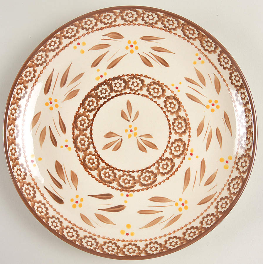 Old World Brown Coupe Dinner Plate by Temp-Tations-1