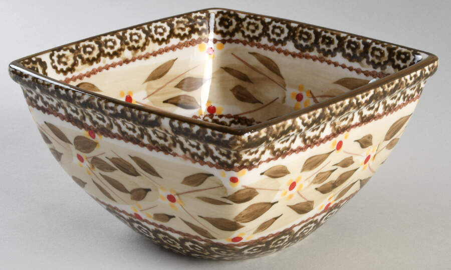 Old World Brown 7" Square Mixing Bowl by Temp-Tations-1