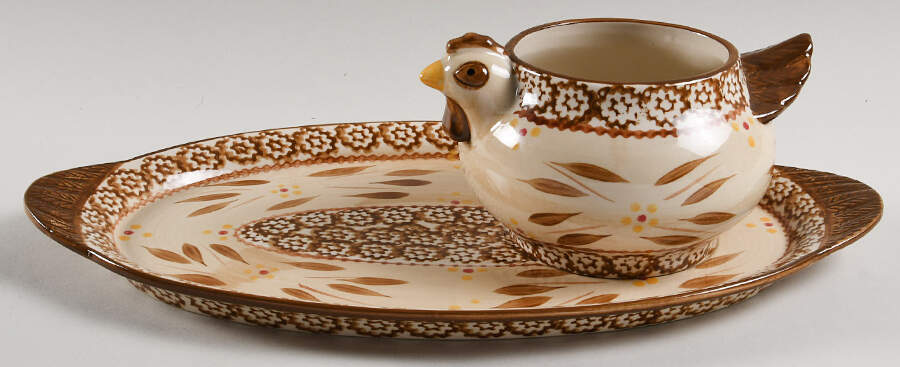Old World Brown Soup Mug & Sandwich Set by Temp-Tations-1