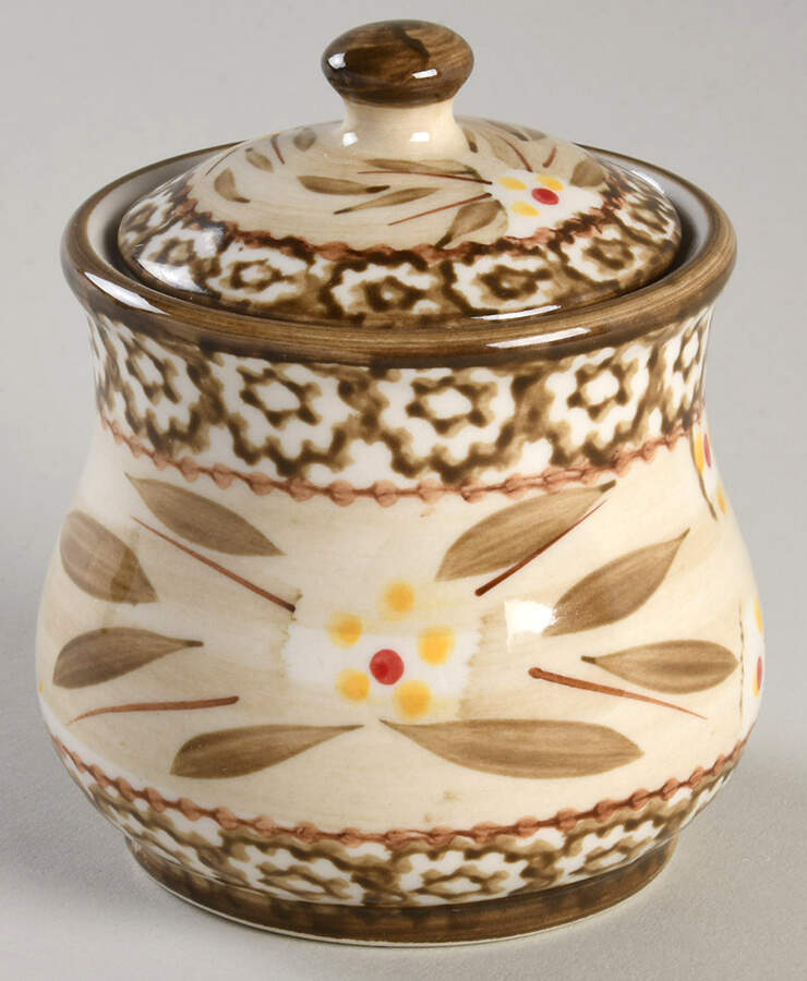 Old World Brown Sugar Bowl & Lid by Temp-Tations-1