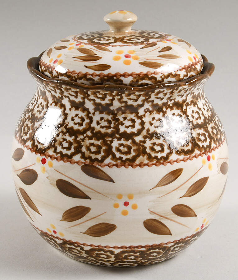 Old World Brown Small Canister & Lid by Temp-Tations-1
