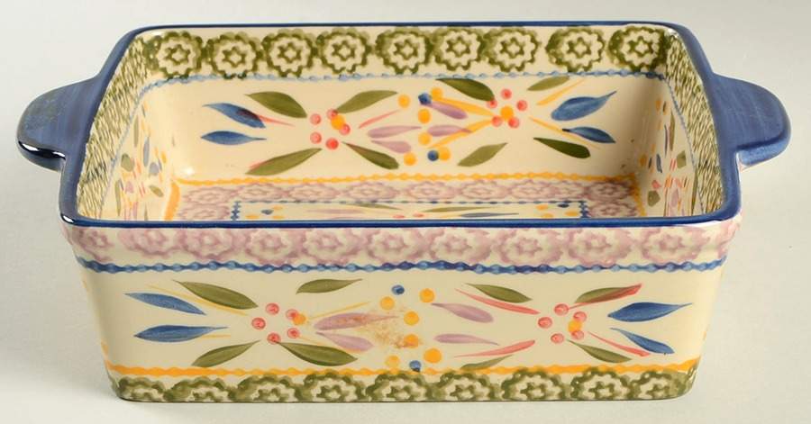 Old World Confetti 9" Square Baker by Temp-Tations-1