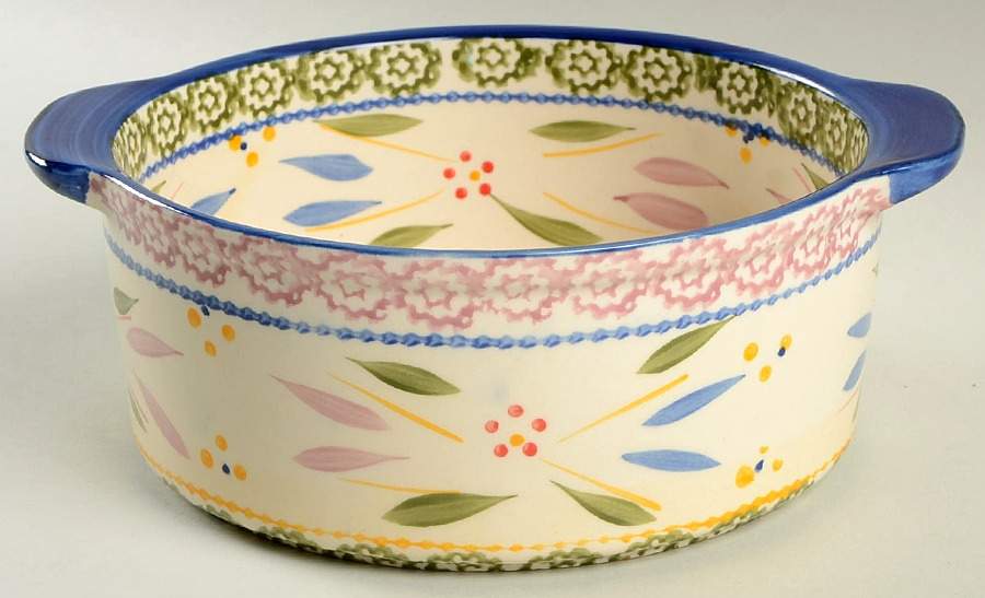 Old World Confetti 9" Round Handled Baker by Temp-Tations-1