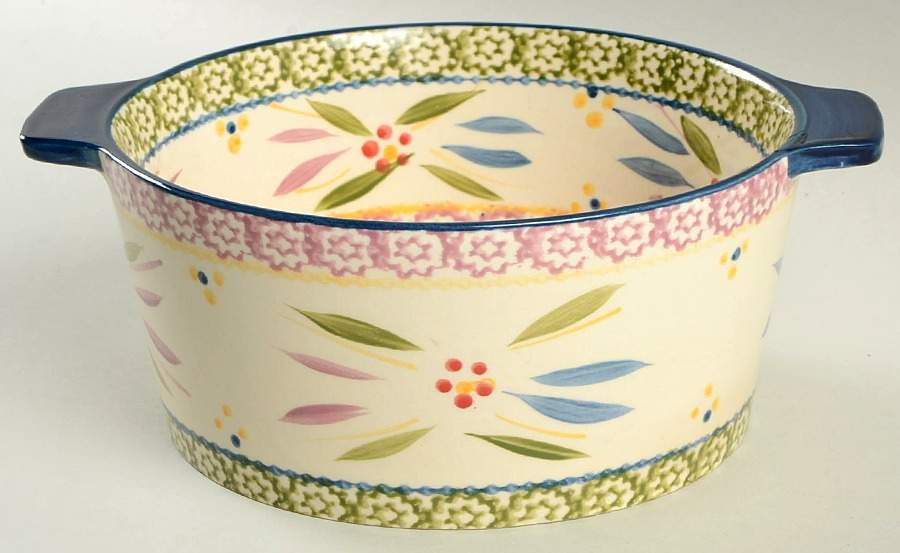 Old World Confetti 9" Round Handled Baker by Temp-Tations-1