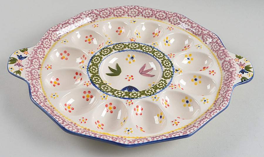 Old World Confetti Deviled Egg Plate by Temp-Tations-1