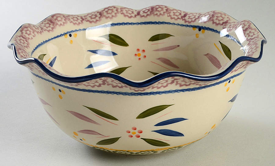 Old World Confetti 9" Scalloped Bowl by Temp-Tations-1