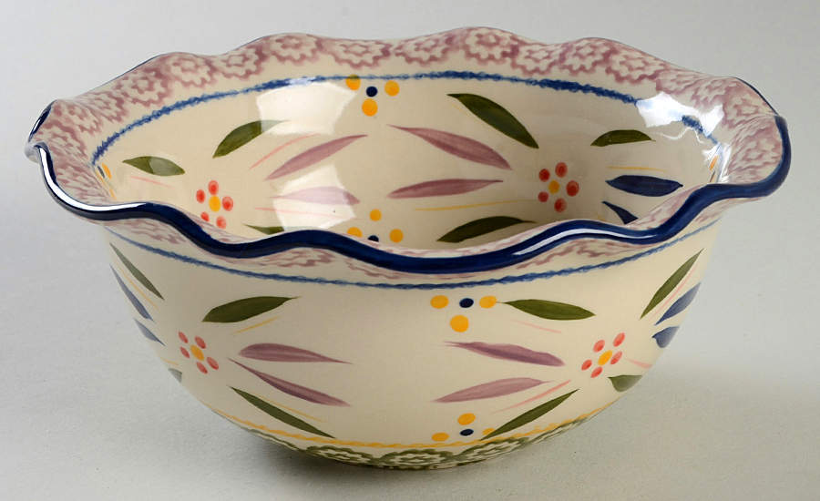 Old World Confetti Scalloped Bowl by Temp-Tations-1