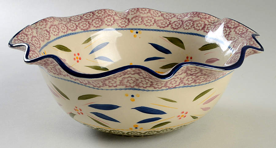 Old World Confetti Scalloped Serving Bowl by Temp-Tations-1