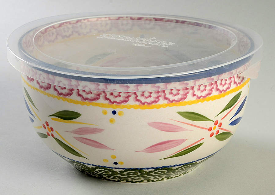 Old World Confetti 7" Mixing Bowl & Plastic Lid by Temp-Tations-1