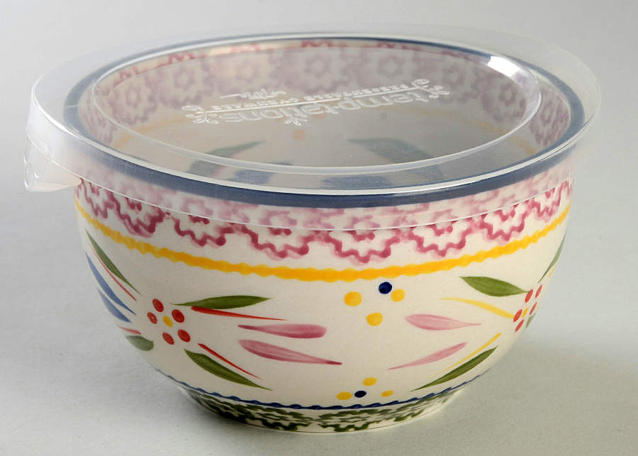 Old World Confetti 5" Mixing Bowl & Plastic Lid by Temp-Tations-1