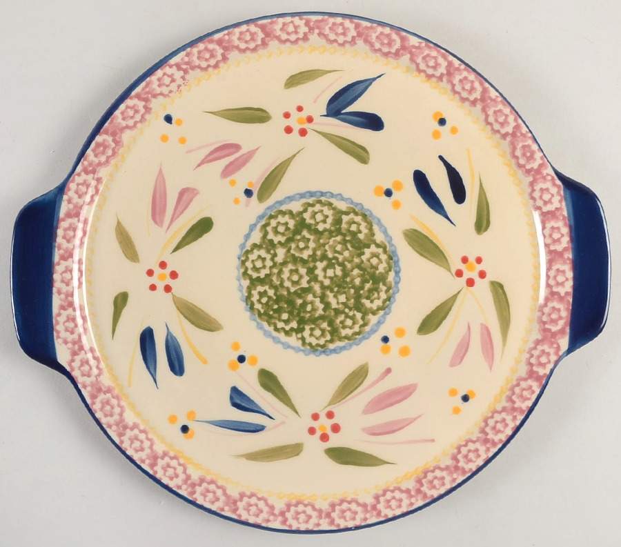 Old World Confetti 11" Round Lid-It (Trivet,Tray,Baker Lid) by Temp-Tations-1
