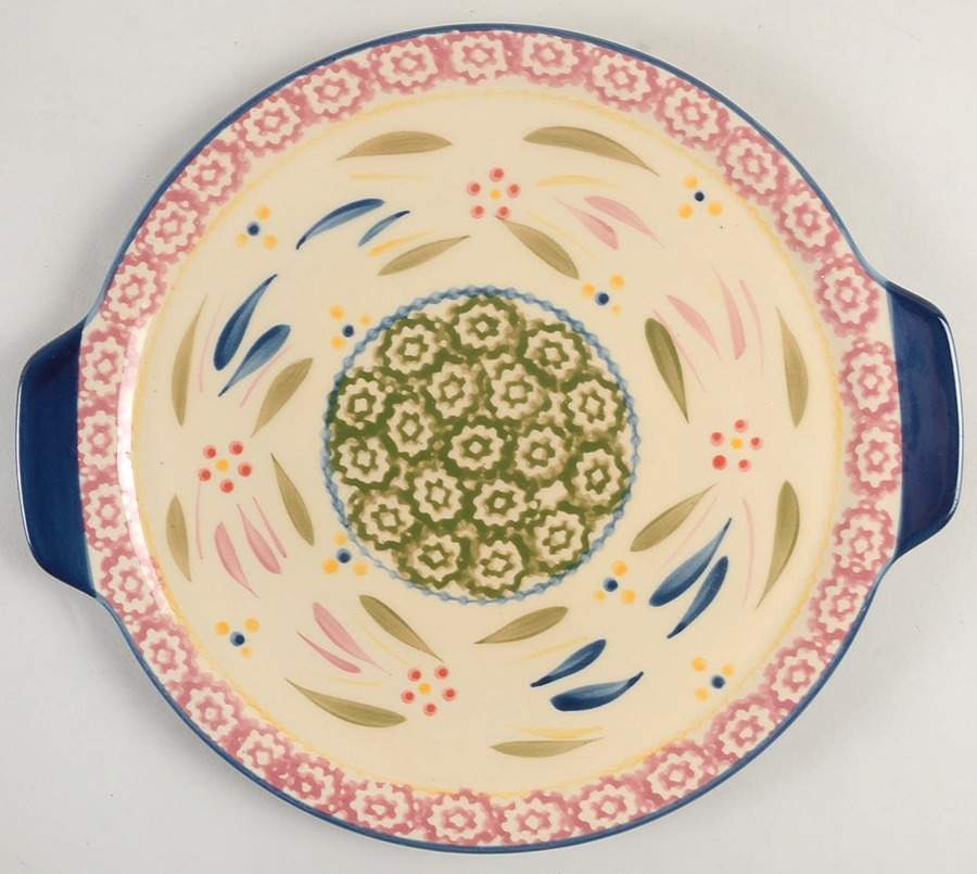 Old World Confetti 10" Round Lid-It (Trivet,Tray,Baker Lid) by Temp-Tations-1
