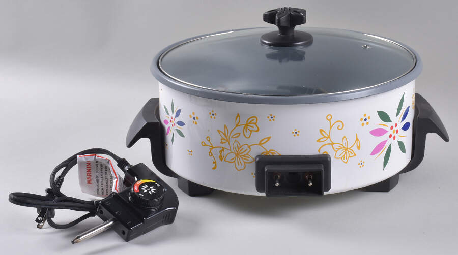 Classic Confetti Large Electric Skillet & Glass Lid by Temp-Tations-1