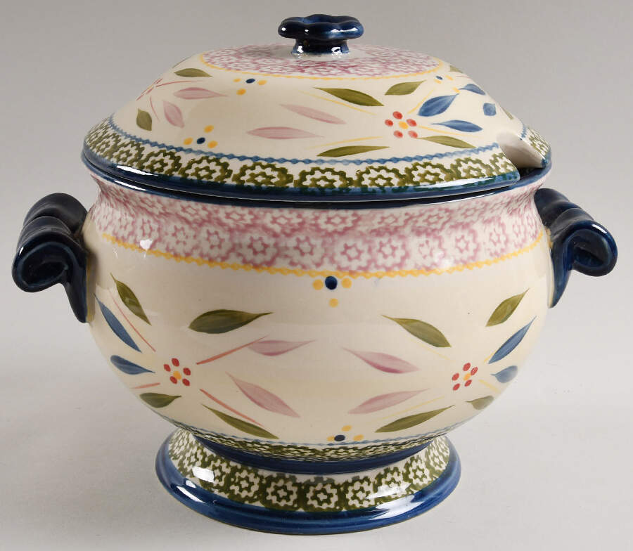 Old World Confetti Tureen &  Lid by Temp-Tations-1