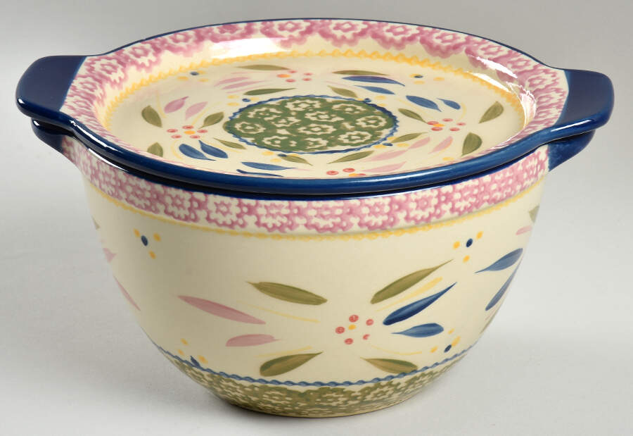 Old World Confetti 1.5 Qt Round Covered Casserole by Temp-Tations-1