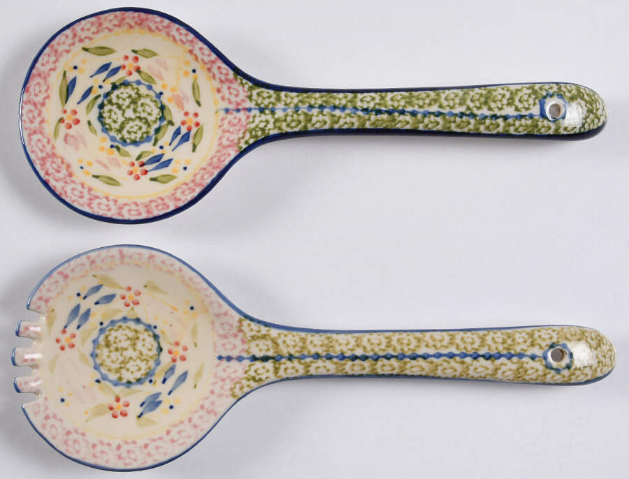 Old World Confetti 2 Piece Salad Set, Solid Piece by Temp-Tations-1