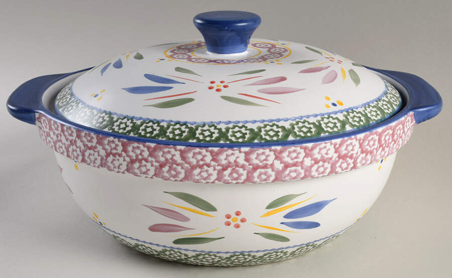 Old World Confetti 5 Quart Round Covered Casserole by Temp-Tations-1