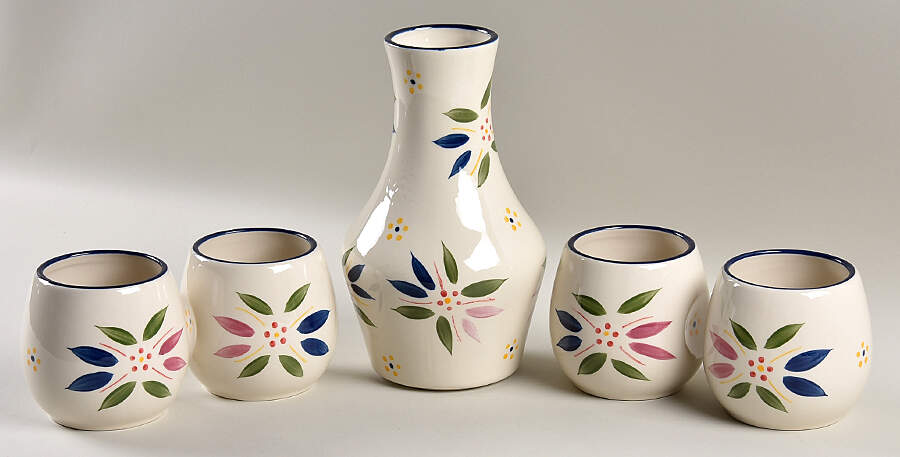Old World Confetti (5 Piece) Sake Set by Temp-Tations-1