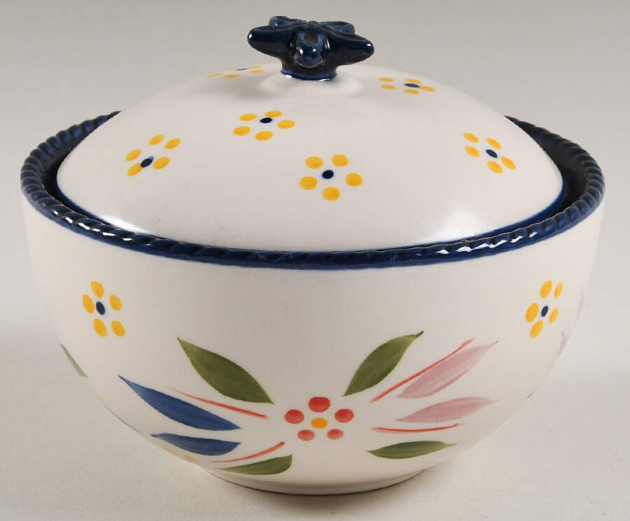 Old World Confetti Sugar Bowl & Lid by Temp-Tations-1