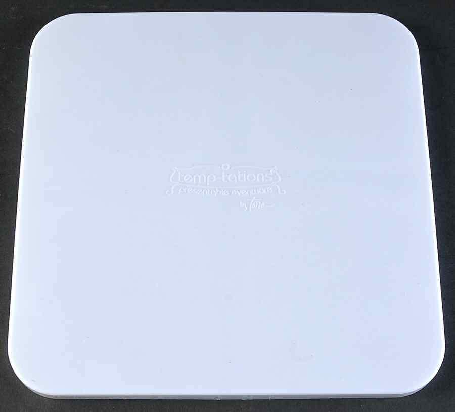 Old World Confetti Tabless Plastic Storage Cover for 9" Square Baker by Temp-Tations-1