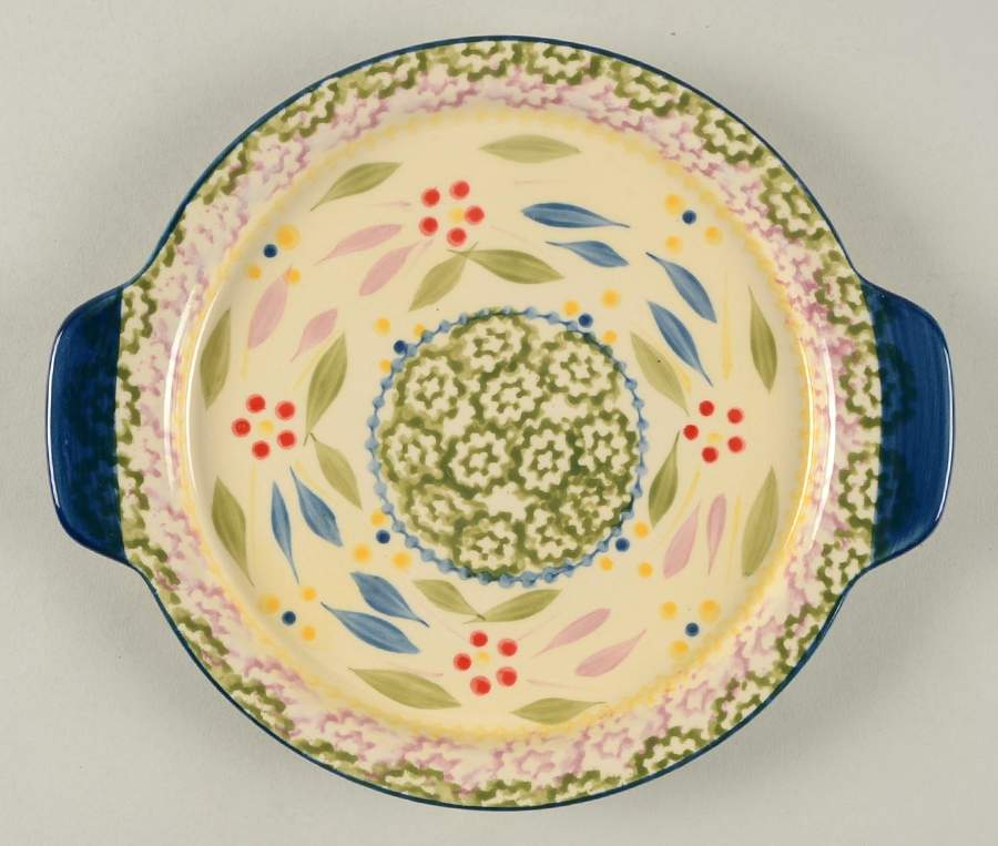 Old World Confetti 8" Round Lid-It (Trivet,Tray,Baker Lid) by Temp-Tations-1