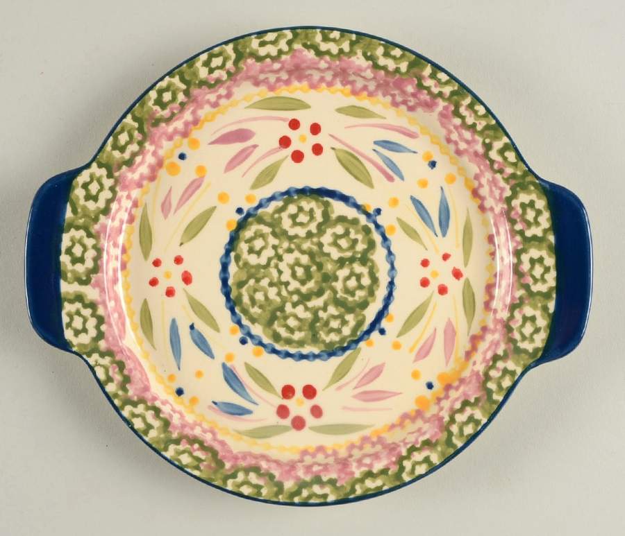 Old World Confetti 7" Round Lid-It (Trivet,Tray,Baker Lid) by Temp-Tations-1