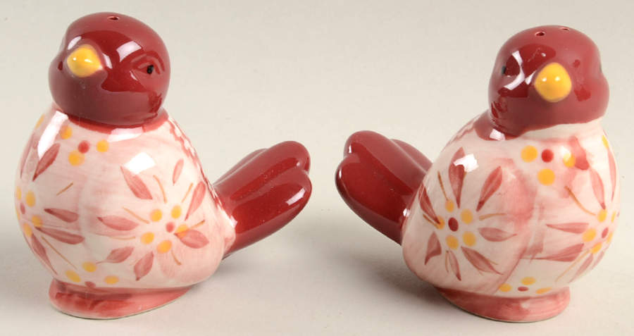 Old World Cranberry Figural Salt and Pepper by Temp-Tations-1