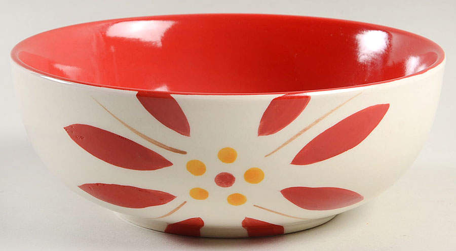 Old World Cranberry Soup/Cereal Bowl by Temp-Tations-1