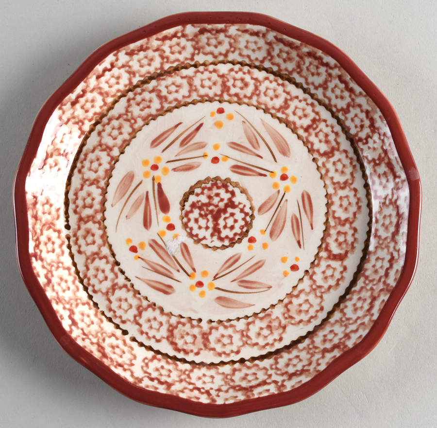 Old World Cranberry Dessert/Pie Plate by Temp-Tations-1