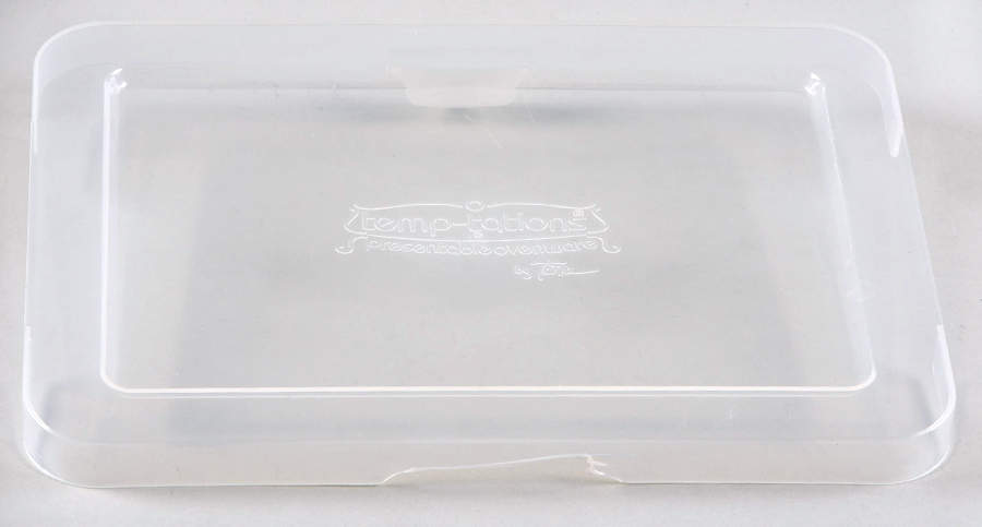 Old World Cranberry Plastic Lid for 8" Rectangular Handled Baker by Temp-Tations-1