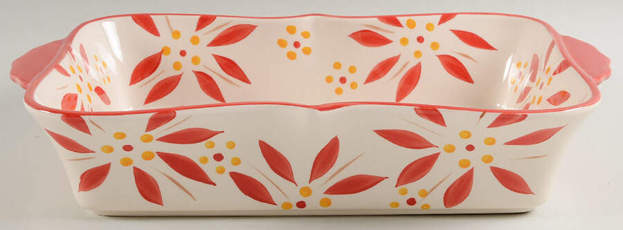Old World Cranberry 13" Rectangular Baker by Temp-Tations-1
