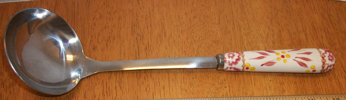 Old World Cranberry Soup Ladle with Stainless Bowl by Temp-Tations-1