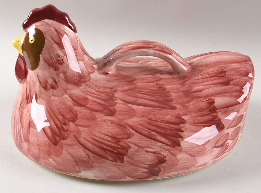 Old World Cranberry Lid for Figural Oval Baker by Temp-Tations-1
