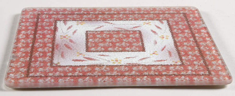 Old World Cranberry Glass Trivet for 9" Square Baker by Temp-Tations-1