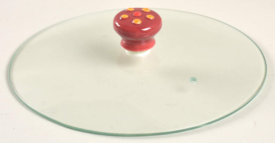 Old World Cranberry Glass Lid for Round Stacking Baker by Temp-Tations-1
