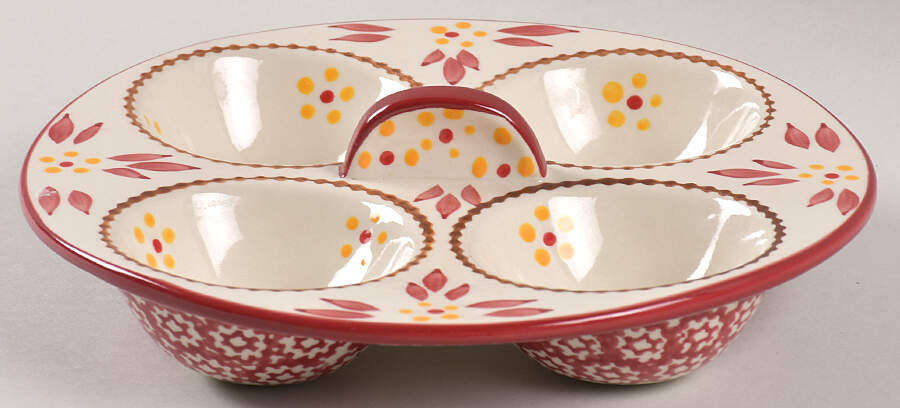 Old World Cranberry Poached Egg Tray for 9" Round Multifunction Baker by Temp-Tations-1