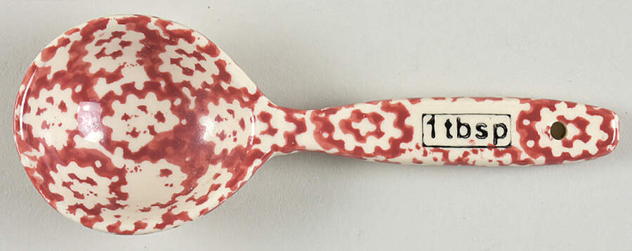 Old World Cranberry 1 Tablespoon Ceramic Measuring Spoon by Temp-Tations-1