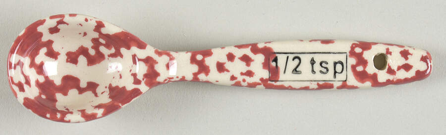 Old World Cranberry 1/2 Teaspoon Ceramic Measuring Spoon by Temp-Tations-1