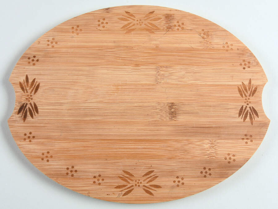Old World Cranberry Wood Cutting Board for 14" Oval Baker by Temp-Tations-1