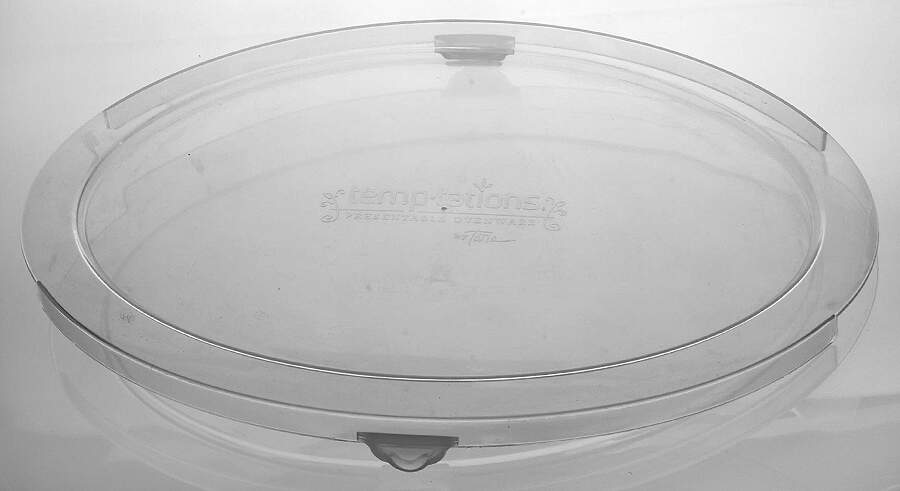 Old World Cranberry Plastic Lid for 13" Oval Baker by Temp-Tations-1