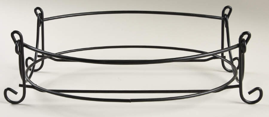 Old World Cranberry Metal Stand for 13" Oval Baker by Temp-Tations-1
