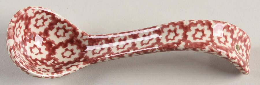 Old World Cranberry Ceramic Individual Soup Spoon/Ladle by Temp-Tations-1