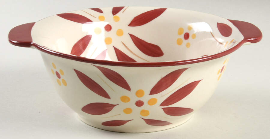 Old World Cranberry 8" Handled Nesting Bowl by Temp-Tations-1