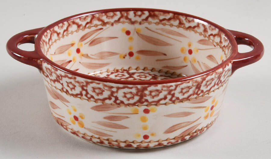 Old World Cranberry 10 Oz Individual Casserole No Lid by Temp-Tations-1